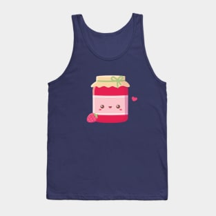 Cute Strawberry Jam Bottle Tank Top